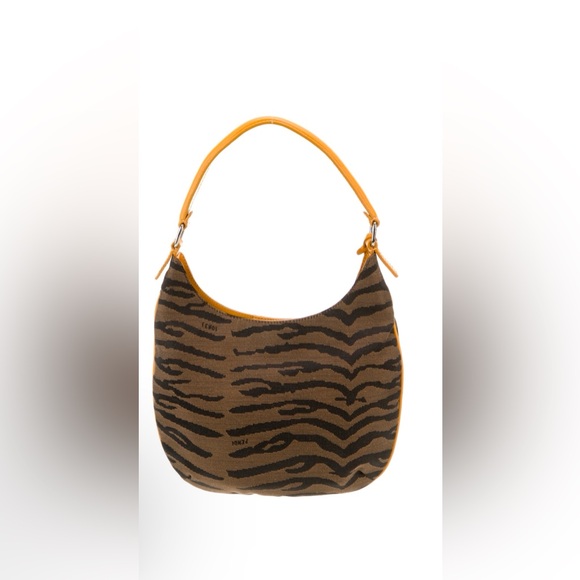 Authentic Fendi Zebra Print Canvas Shoulder Bag, Very classy bag. Preloved. - Picture 4 of 11